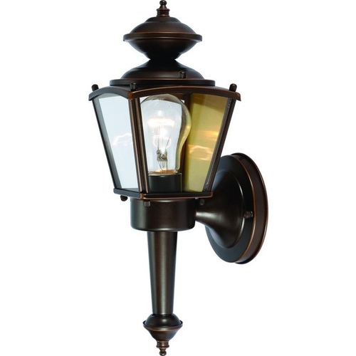 Outdoor Square Coach Lantern 13-1/2" Single Bulb Classic Bronze