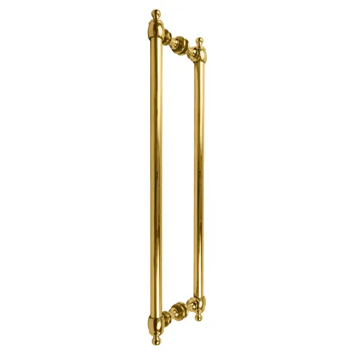 CRL C0L18X18BR Polished Brass Colonial Style 18" Back-to-Back Towel Bars