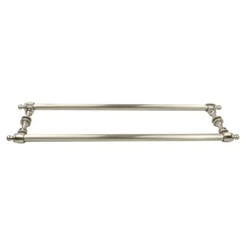 Brushed Nickel Colonial Style 24" Back-to-Back Towel Bars