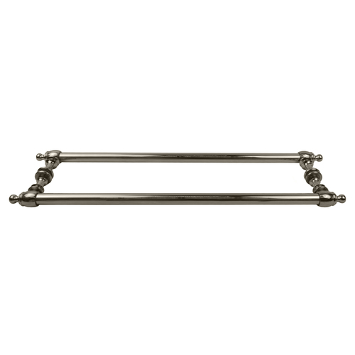 CRL C0L24X24PN Polished Nickel Colonial Style 24" Back-to-Back Towel Bars
