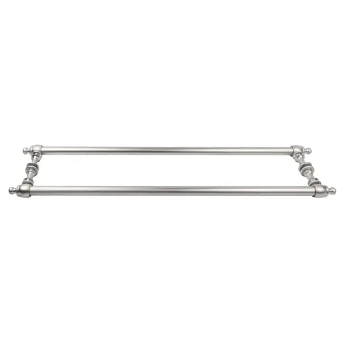 CRL C0L24X24SC Satin Chrome Colonial Style 24" Back-to-Back Towel Bars