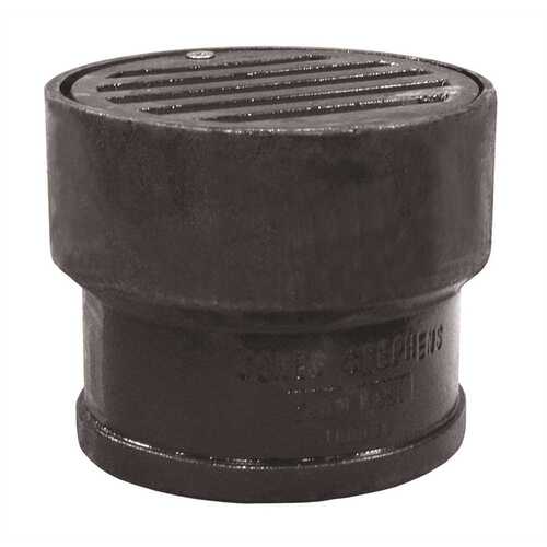 4 in. Cast-Iron Drain Philadelphia Vent Box Black