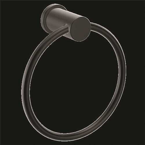 CFG YB6386BL Summit Matte Black Towel Ring Matte Black