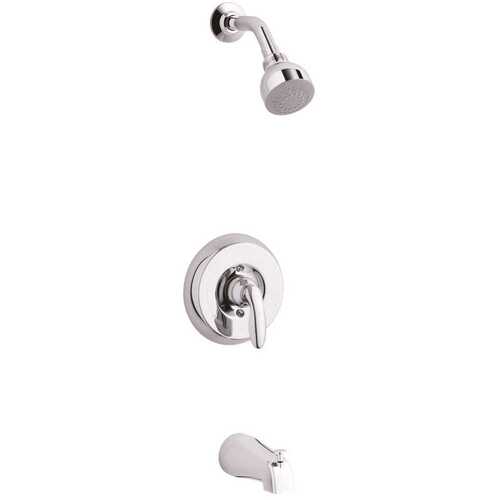 Kohler TS15601-4S-CP Coralais 1-Handle 1-Spray Tub and Shower Faucet with Lever Handle and SlipFit Spout in Polished Chrome