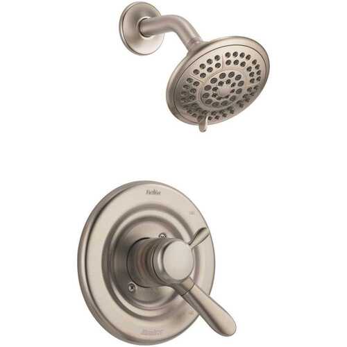 Lahara 1-Handle Wall Mount Shower Only Faucet Trim Kit in Stainless (Valve Not Included)