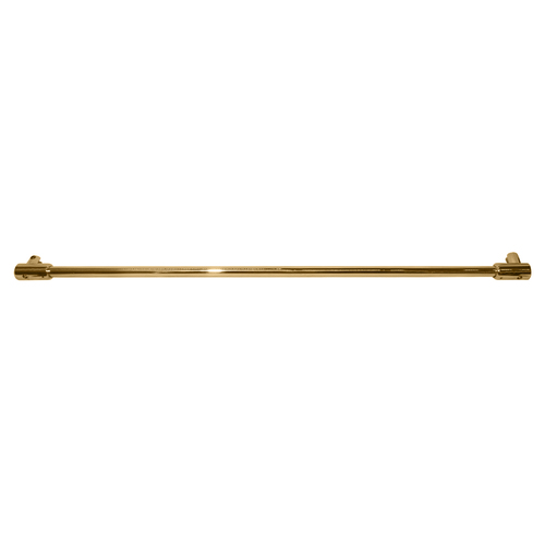 Gold Plated Frameless Shower Door Fixed Panel Glass-To-Glass Support Bar for 3/8" to 1/2" Thick Glass