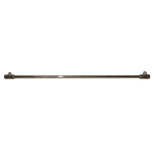 Polished Nickel 39" Sleeve-Over Glass-To-Glass Support Bar for 3/8" to 1/2" Thick Glass