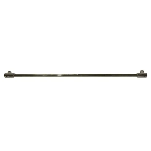 Polished Nickel 39" Sleeve-Over Glass-To-Glass Support Bar for 3/8" to 1/2" Thick Glass