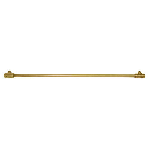 Satin Brass Frameless Shower Door Fixed Panel Glass-To-Glass Support Bar for 3/8" to 1/2" Thick Glass