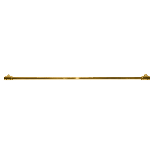 Polished Brass 39" Sleeve-Over Glass-to-Glass Support Bar for 1/4" to 5/16" Thick Glass