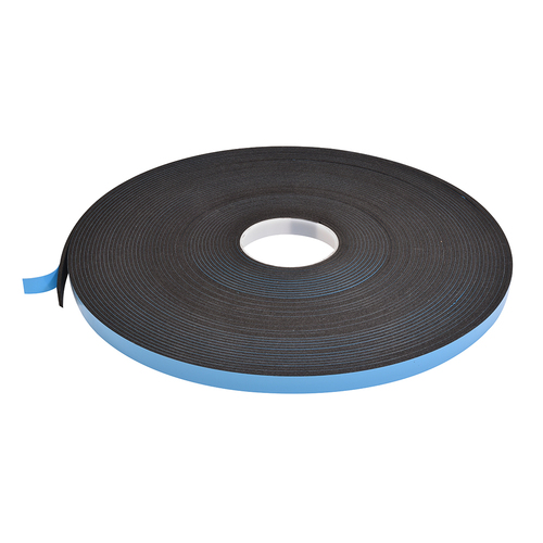 CRL 74418X12BL Black 1/8" x 1/2" Single Sided Foam Glazing Tape