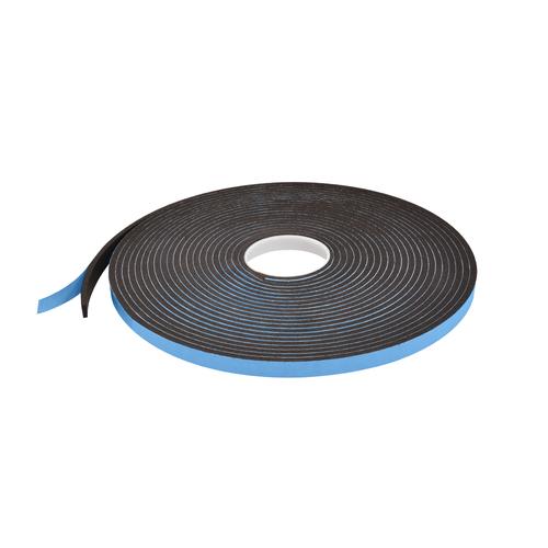 CRL 74814X12BL Black 1/4" x 1/2" Single Sided Foam Glazing Tape