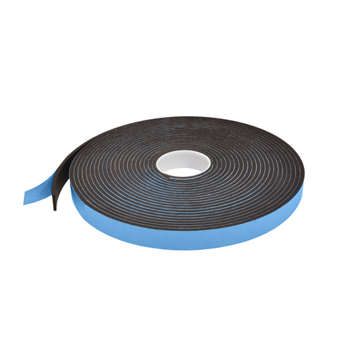 Black 1/4" x 1" Single Sided Foam Glazing Tape