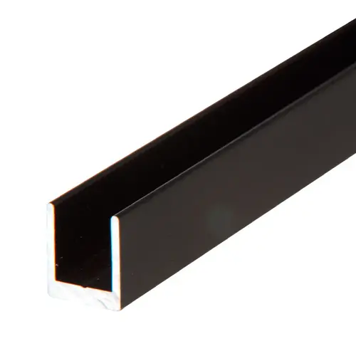 Oil Rubbed Bronze 1/4" Single Aluminum U-Channel  60" Stock Length