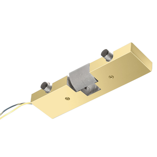 Satin Brass Electric Strike Keeper for Single Doors - Fail Secure