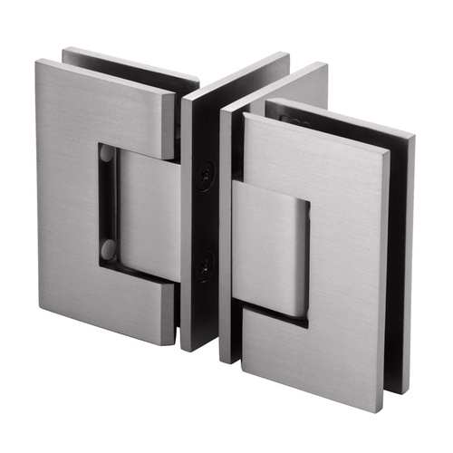 CRL GENT90BN Brushed Nickel 'T' Configuration Geneva Glass-to-Glass Hinge