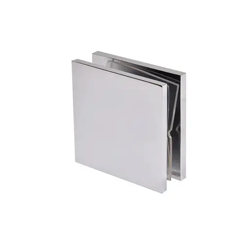 Chrome Square Style Hole-in-Glass Fixed Panel U-Clamp