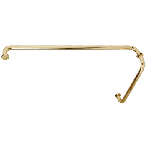 CRL SDP12TB24BR Polished Brass 24" Towel Bar with 12" Pull Handle Combination Set