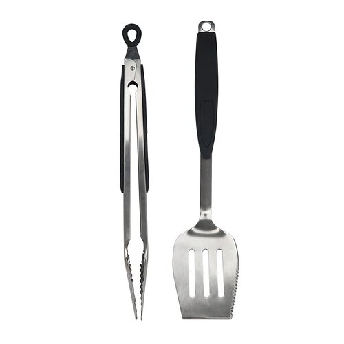 Barbecue Set, Stainless Steel Blade, Stainless Steel, Rubber Handle, Comfortable, Non-Slip Handle