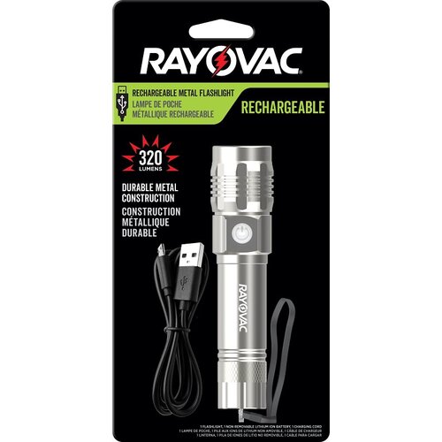 Rayovac ROVVMHAL8H Flashlight, Lithium-Ion Battery, LED Lamp