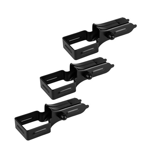 Universal Bracket, Steel, Textured Black, Galvanized, For: Fence Panels - pack of 3