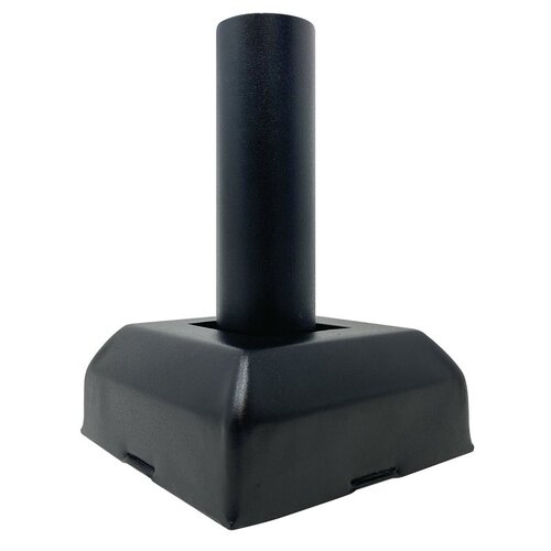 Nuvo Iron POPB1TXB Legacy Post on Plate Post Base, Steel, Textured Black, Galvanized