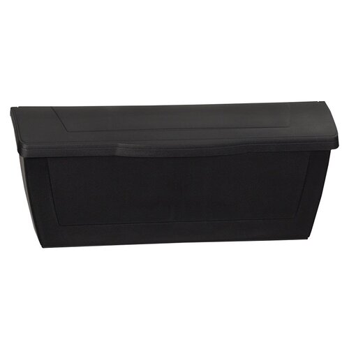 Small Mailbox, 440 cu-in, Plastic, Textured, Black, 15-1/2 in W, 4.13 in D, 6-1/2 in H