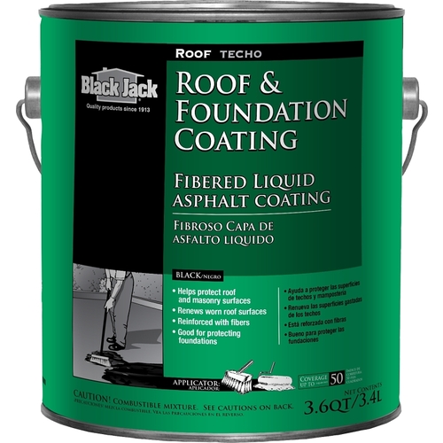 0101-GA Roof Coating, Black, 3.4 L, Liquid - pack of 6