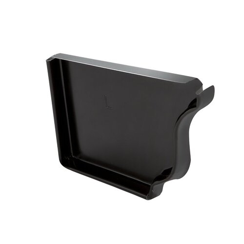 Gutter End Cap 5" H X 0.25" W X 3.5" L Black Aluminum K Black