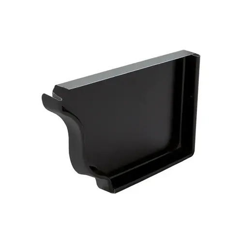 Gutter End Cap 5" H X 0.25" W X 3.25" L Black Aluminum K Black