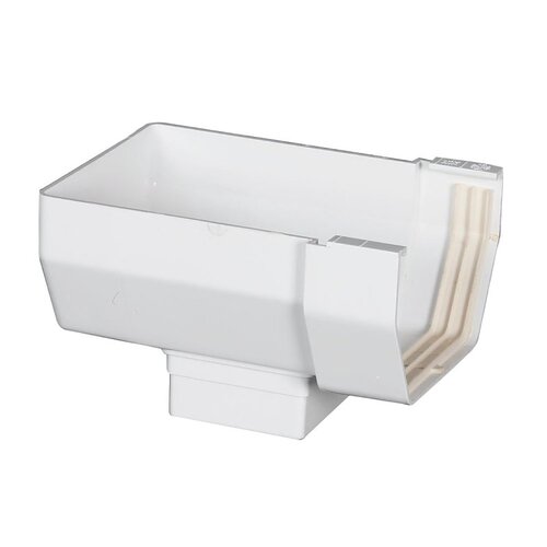 Gutter Outlet 5" W X 9" L White Vinyl K White - pack of 10