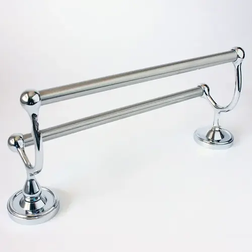 24" Midtowne Double Towel Bar Bright Chrome Finish