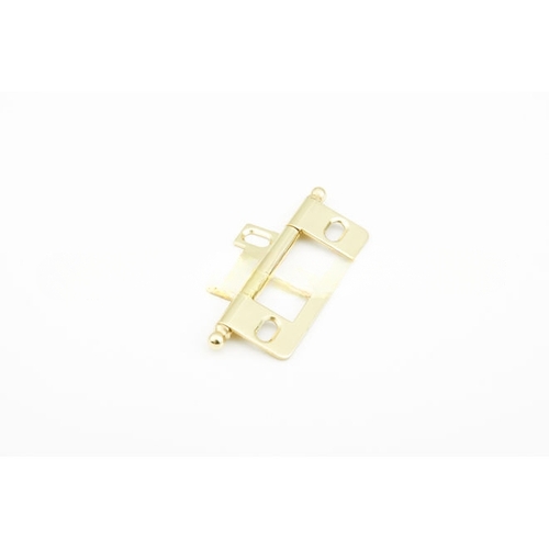 Ball Tip Non-Mortise Cabinet Hinge Bright Brass Finish