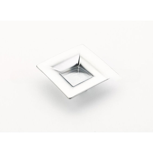 32mm Center to Center Flared Square Finestrino Cabinet Pull Matte Chrome Finish