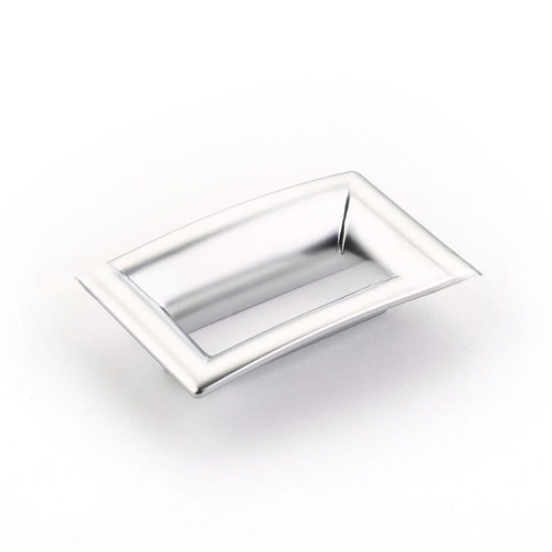 64mm Center to Center Flared Rectangular Finestrino Cabinet Pull Matte Chrome Finish