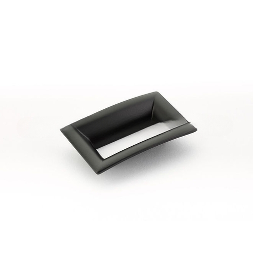 64mm Center to Center Flared Rectangular Finestrino Cabinet Pull Matte Black Finish