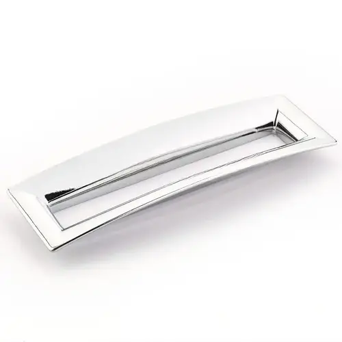 160mm Center to Center Flared Rectangular Finestrino Cabinet Pull Bright Chrome Finish