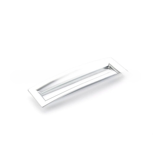 160mm Center to Center Flared Rectangular Finestrino Cabinet Pull Matte Chrome Finish