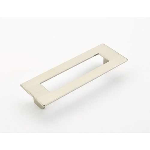 128mm Center to Center Rectangular Finestrino Cabinet Pull Satin Nickel Finish