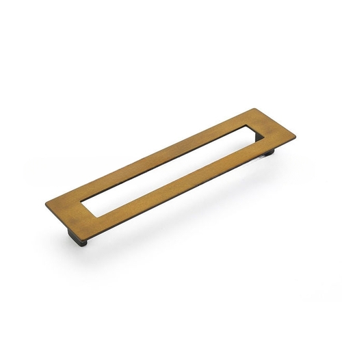 192mm Center to Center Rectangular Finestrino Cabinet Pull Burnished Bronze Finish