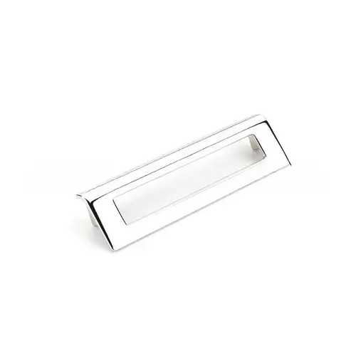 160mm Center to Center Angled Rectangular Finestrino Cabinet Pull Bright Chrome Finish