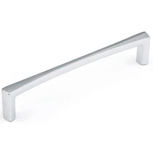 6" Center to Center Italian Contemporary Cabinet Pull Bright Chrome Finish