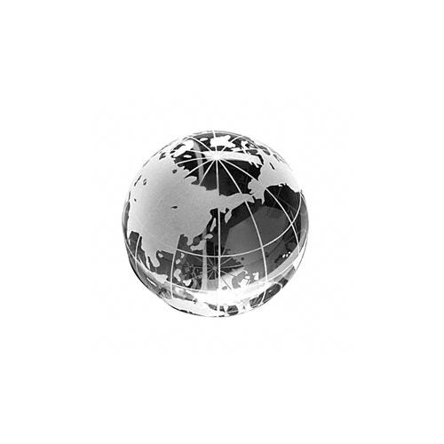 2" Free Standing Glass Globe With Lines