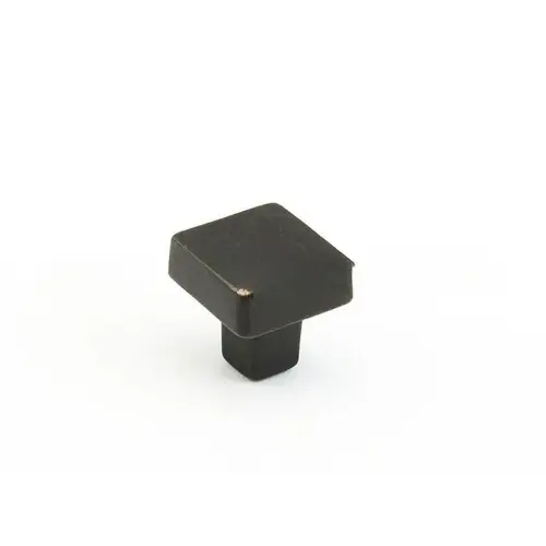 1-1/4" Vinci Square Cabinet Knob Black Finish