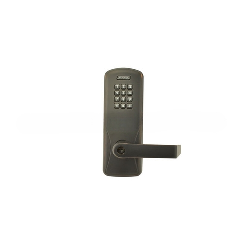 Standalone Keypad Programmable Electronic Lock Mortise Classroom / Storeroom Keypad Rhodes Lever Aged Bronze Finish