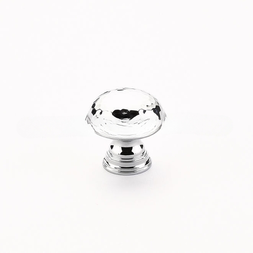 1-1/4" Atherton Hammered Cabinet Knob Bright Chrome Finish