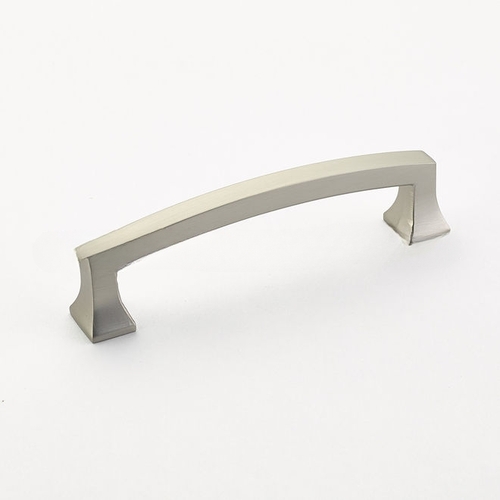 4" Center to Center Menlo Park Arched Cabinet Pull Satin Nickel Finish