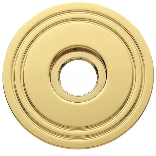Single 2-5/8" Grooved Passage Rose Lifetime Brass Finish