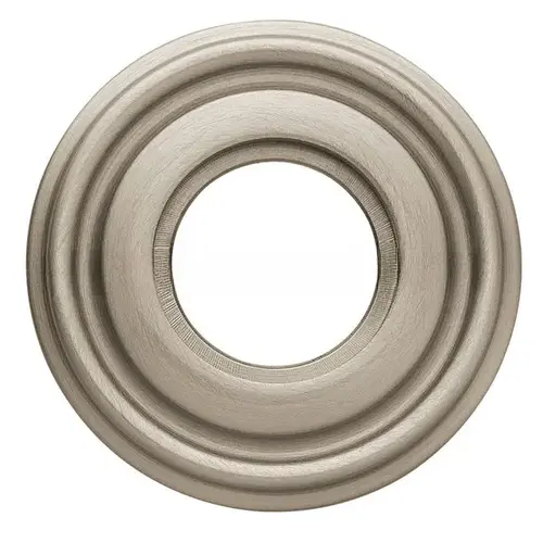 Single 2" Grooved Privacy Rose Lifetime Satin Nickel Finish