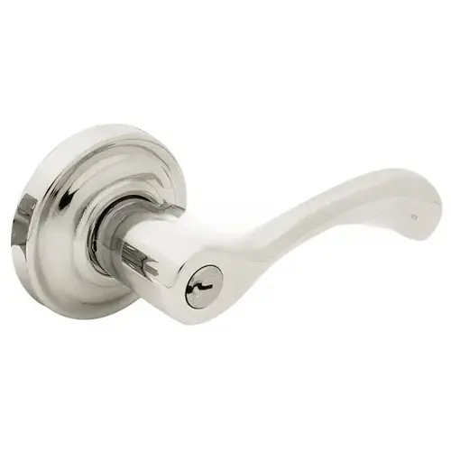 Left Hand 5245 Classic Lever Emergency Egress Keyed Entry Lifetime Bright Nickel Finish